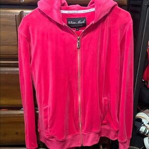 White Mark Fuchsia Zip-Up Jacket